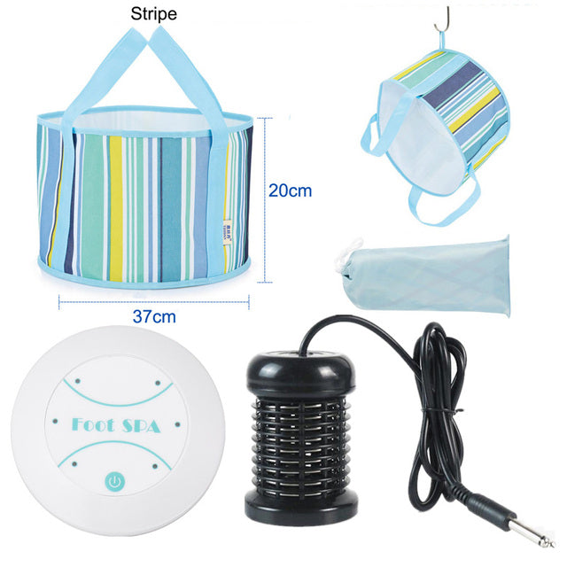 Premium Electric Foot Spa Massager – Mini Ionic Detox Bath with Vibrating Whirlpool & Pressotherapy, Aqua Cleanse for Relaxation and Foot Pain Relief - PhysioFitLab