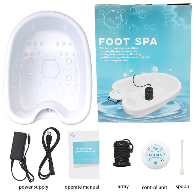 Premium Electric Foot Spa Massager – Mini Ionic Detox Bath with Vibrating Whirlpool & Pressotherapy, Aqua Cleanse for Relaxation and Foot Pain Relief - PhysioFitLab