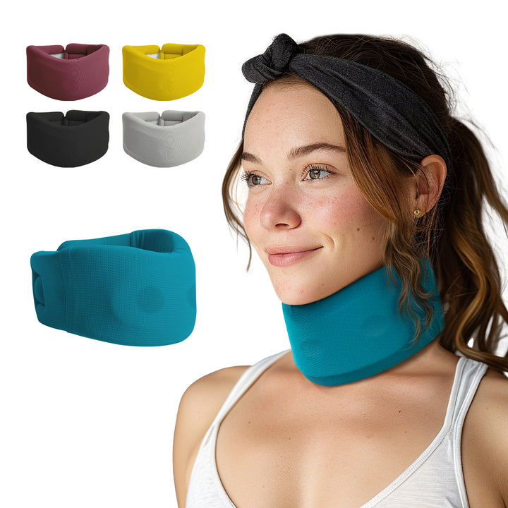 Premium Adjustable Neck Brace Foam Cervical Collar for Pain Relief, Comfortable Support for Home Use and Sleeping, Various Sizes S-XL - PhysioFitLab
