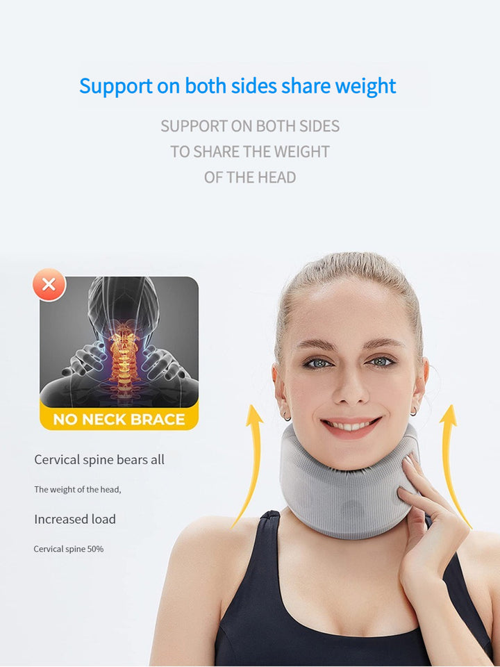 Premium Adjustable Neck Brace Foam Cervical Collar for Pain Relief, Comfortable Support for Home Use and Sleeping, Various Sizes S-XL - PhysioFitLab