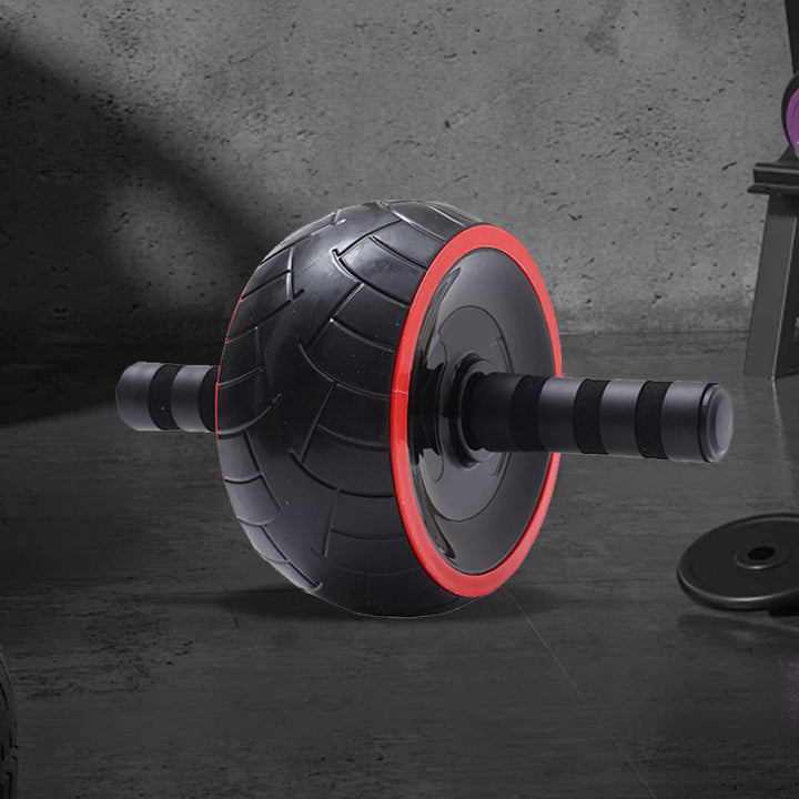 Premium Ab Roller Single Wheel Core Trainer Silent Rubber Exercise Wheel Non Slip Handles Abdominal Roller with Mat for Home Gym Daily Use Fitness