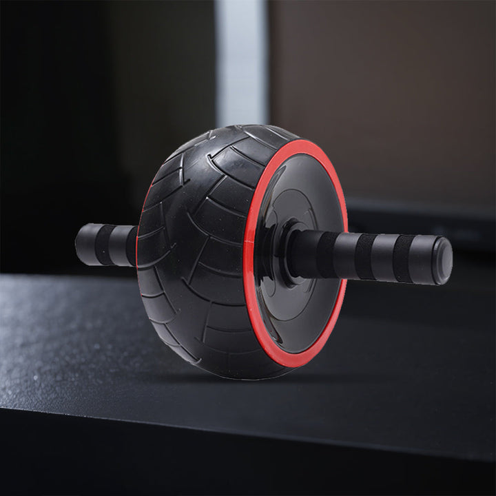 Premium Ab Roller Single Wheel Core Trainer Silent Rubber Exercise Wheel Non Slip Handles Abdominal Roller with Mat for Home Gym Daily Use Fitness