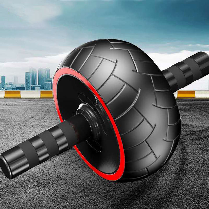 Premium Ab Roller Single Wheel Core Trainer Silent Rubber Exercise Wheel Non Slip Handles Abdominal Roller with Mat for Home Gym Daily Use Fitness