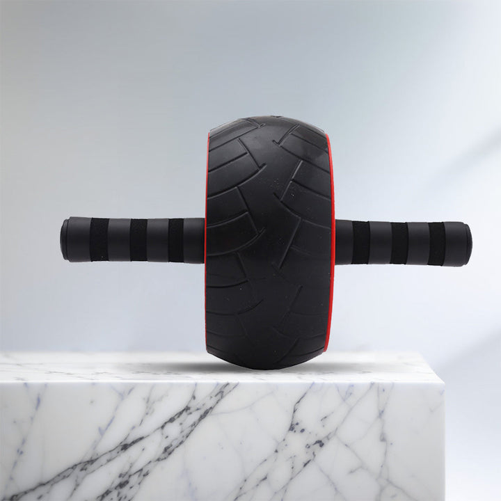 Premium Ab Roller Single Wheel Core Trainer Silent Rubber Exercise Wheel Non Slip Handles Abdominal Roller with Mat for Home Gym Daily Use Fitness