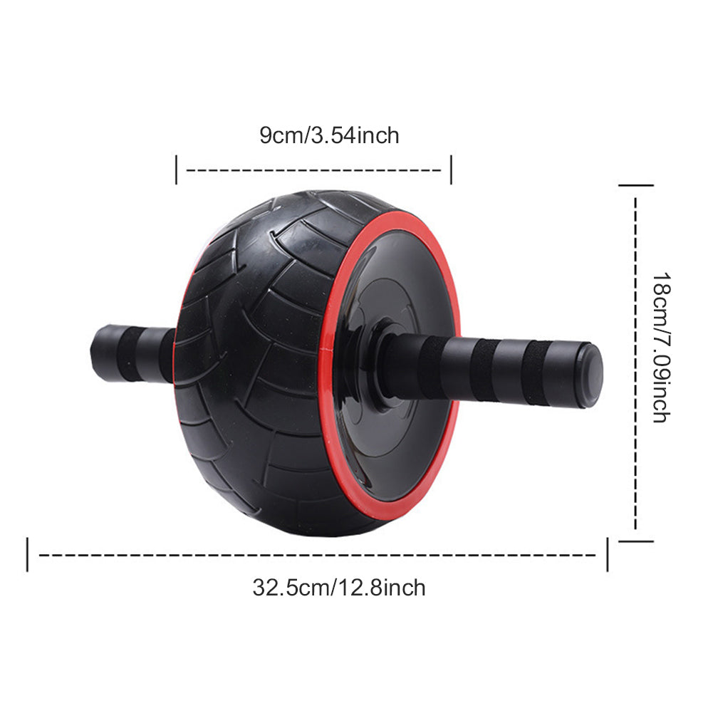 Premium Ab Roller Single Wheel Core Trainer Silent Rubber Exercise Wheel Non Slip Handles Abdominal Roller with Mat for Home Gym Daily Use Fitness
