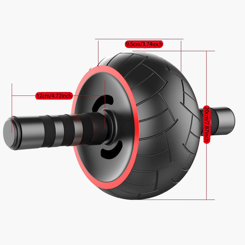 Premium Ab Roller Single Wheel Core Trainer Silent Rubber Exercise Wheel Non Slip Handles Abdominal Roller with Mat for Home Gym Daily Use Fitness