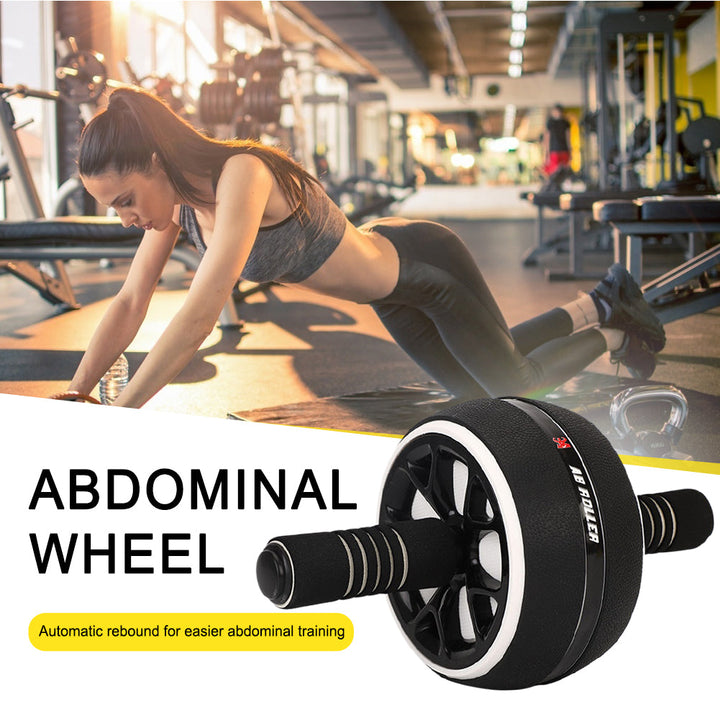Premium Ab Wheel Roller Core Trainer Silent Abdominal Exercise Wheel with Kneeling Pad Non Slip Handles Stainless Steel for Home Gym Workout Daily Use
