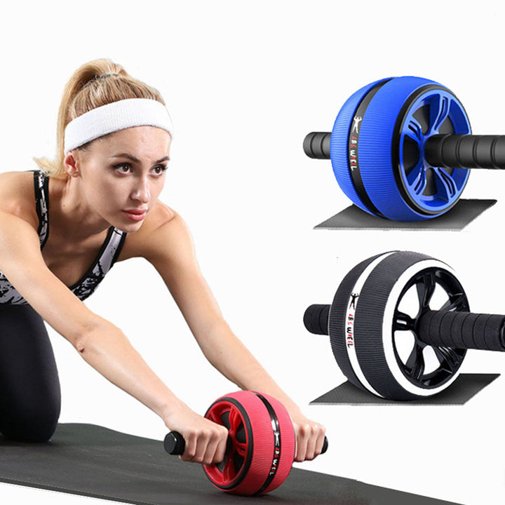 Premium Ab Wheel Roller Core Trainer Silent Abdominal Exercise Wheel with Kneeling Pad Non Slip Handles Stainless Steel for Home Gym Workout Daily Use