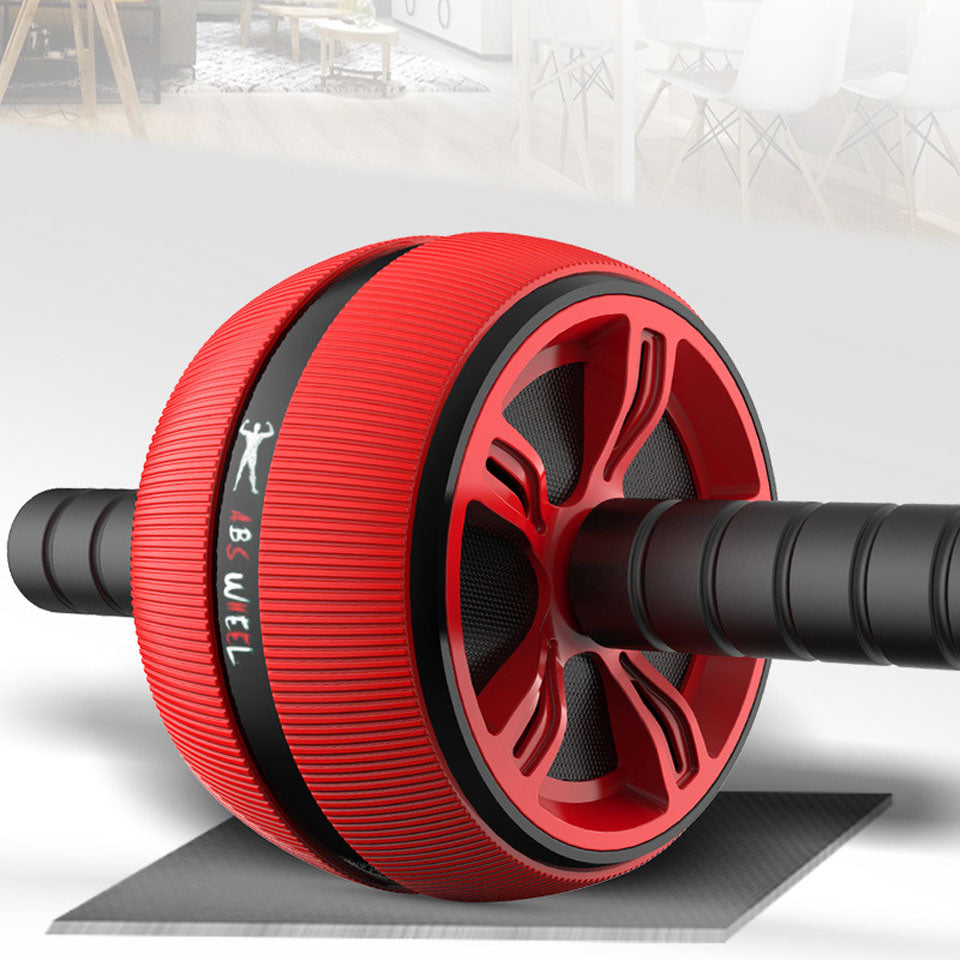 Premium Ab Wheel Roller Core Trainer Silent Abdominal Exercise Wheel with Kneeling Pad Non Slip Handles Stainless Steel for Home Gym Workout Daily Use