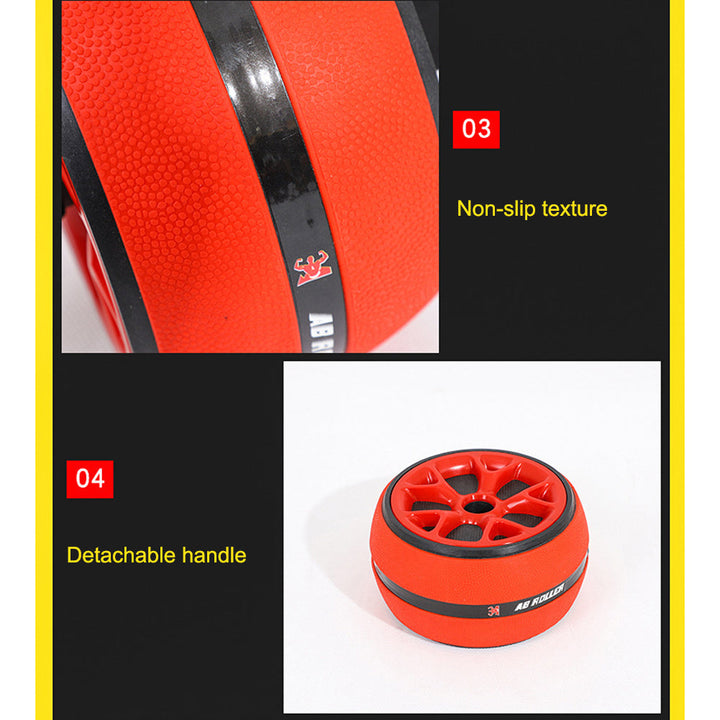Premium Ab Wheel Roller Core Trainer Silent Abdominal Exercise Wheel with Kneeling Pad Non Slip Handles Stainless Steel for Home Gym Workout Daily Use