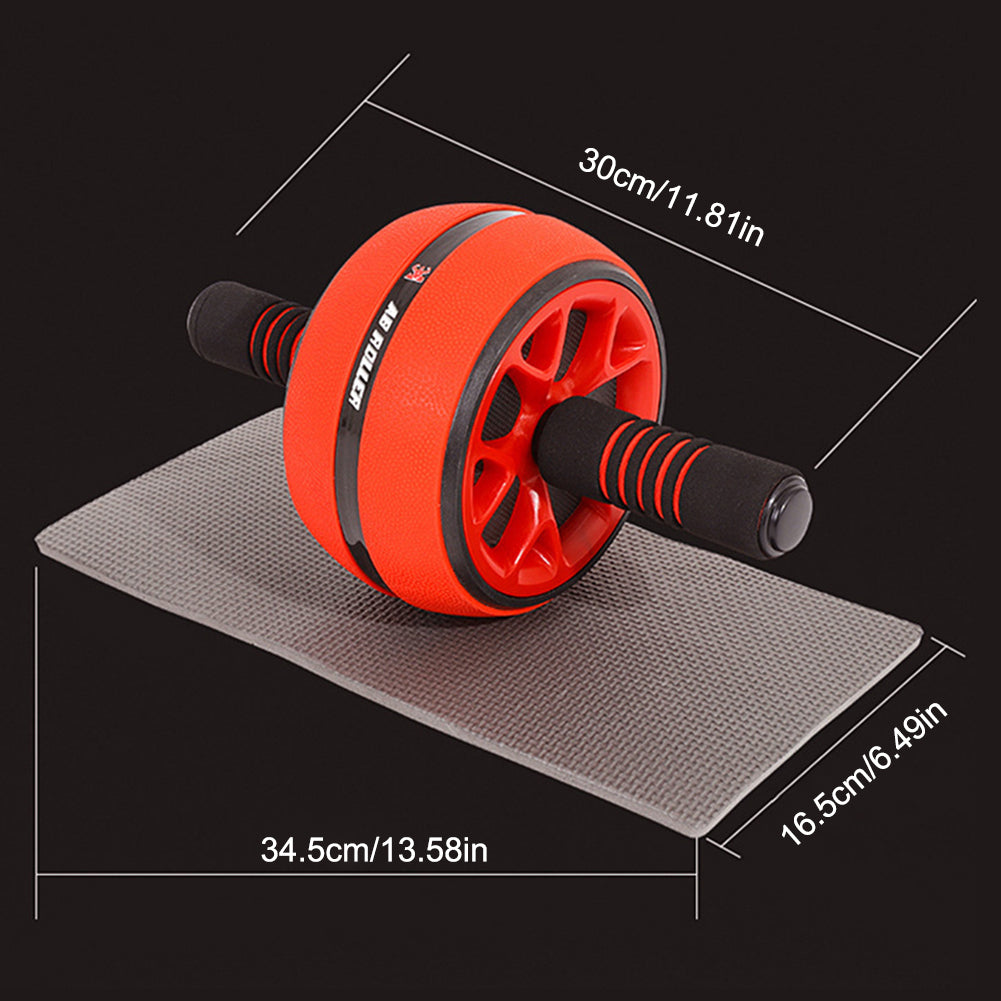 Premium Ab Wheel Roller Core Trainer Silent Abdominal Exercise Wheel with Kneeling Pad Non Slip Handles Stainless Steel for Home Gym Workout Daily Use