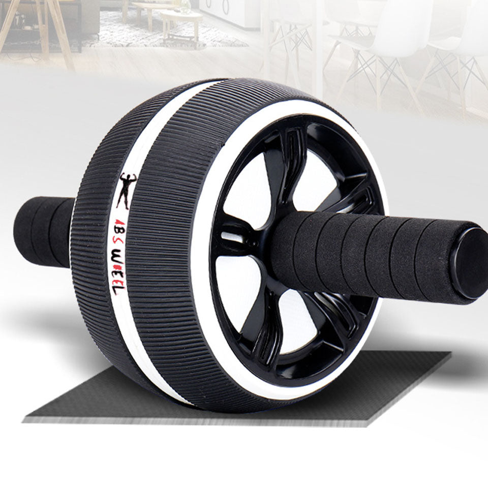 Premium Ab Wheel Roller Core Trainer Silent Abdominal Exercise Wheel with Kneeling Pad Non Slip Handles Stainless Steel for Home Gym Workout Daily Use