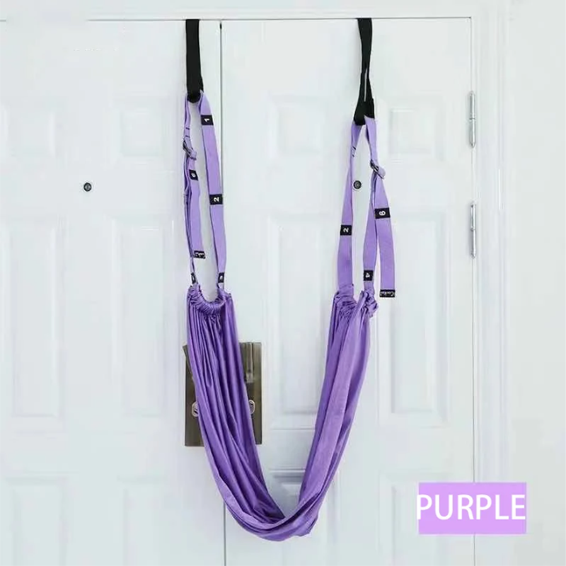 Premium Aerial Yoga Belt Adjustable Stretching Strap Elastic Support Trainer Portable Yoga Band for Pilates Stretching Fitness Home Gym Daily Use