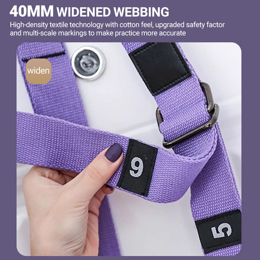 Premium Aerial Yoga Strap Adjustable Stretching Belt Inversion Training Strap Polyester Cotton with Metal Buckle Portable for Home Gym Yoga Daily Use