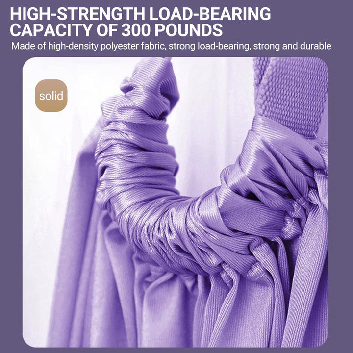 Premium Aerial Yoga Strap Adjustable Stretching Belt Inversion Training Strap Polyester Cotton with Metal Buckle Portable for Home Gym Yoga Daily Use