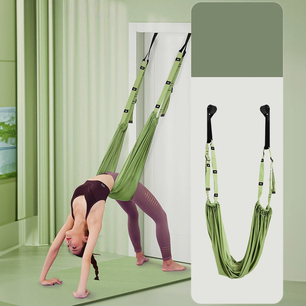 Premium Aerial Yoga Strap Adjustable Stretching Belt Inversion Training Strap Polyester Cotton with Metal Buckle Portable for Home Gym Yoga Daily Use
