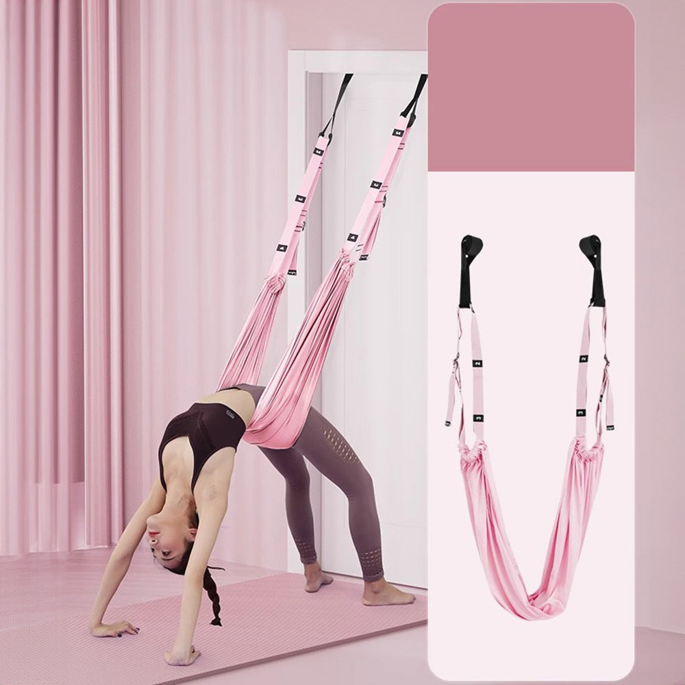 Premium Aerial Yoga Strap Adjustable Stretching Belt Inversion Training Strap Polyester Cotton with Metal Buckle Portable for Home Gym Yoga Daily Use