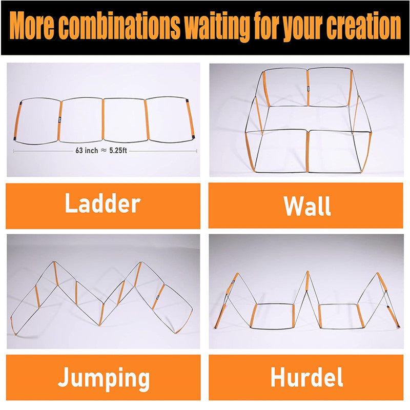 Premium Agility Ladder Speed Training Ladder Footwork Trainer Adjustable Sports Ladder with Carry Bag for Soccer Football Fitness Kids Adults Daily Use