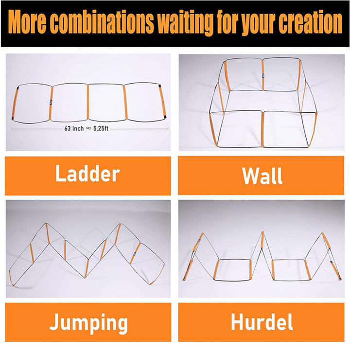 Premium Agility Ladder Speed Training Ladder Footwork Trainer Adjustable Sports Ladder with Carry Bag for Soccer Football Fitness Kids Adults Daily Use