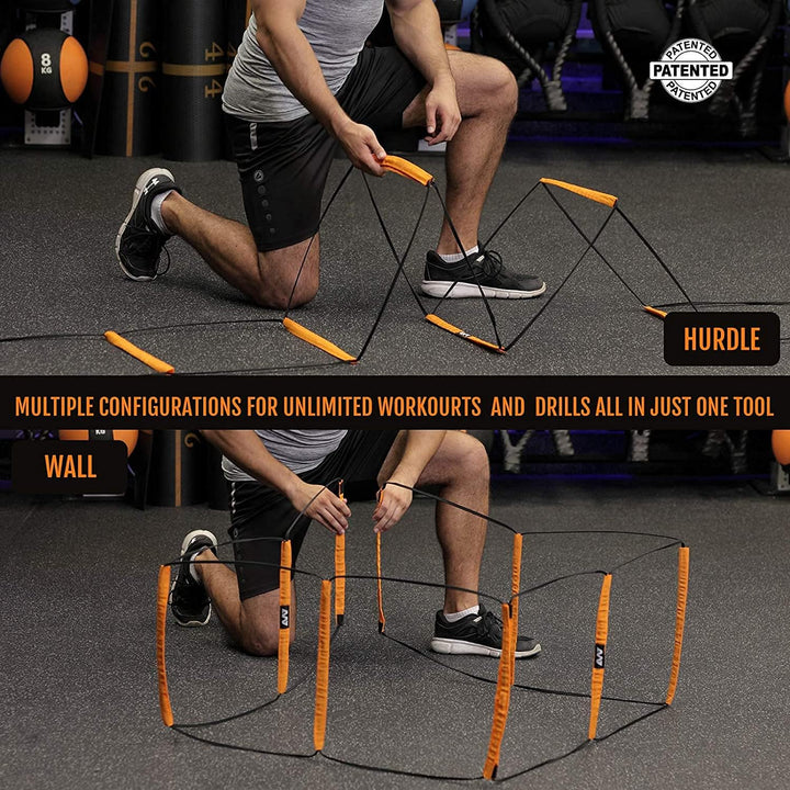 Premium Agility Ladder Speed Training Ladder Footwork Trainer Adjustable Sports Ladder with Carry Bag for Soccer Football Fitness Kids Adults Daily Use