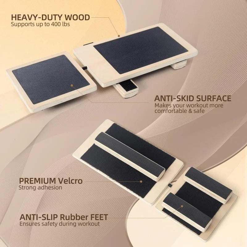 Premium Ankle Balance Board Wooden Foot Trainer Stability Board for Pilates Balance Training Foot Strength Trainer Portable 30x10.8cm Home Gym Daily Use