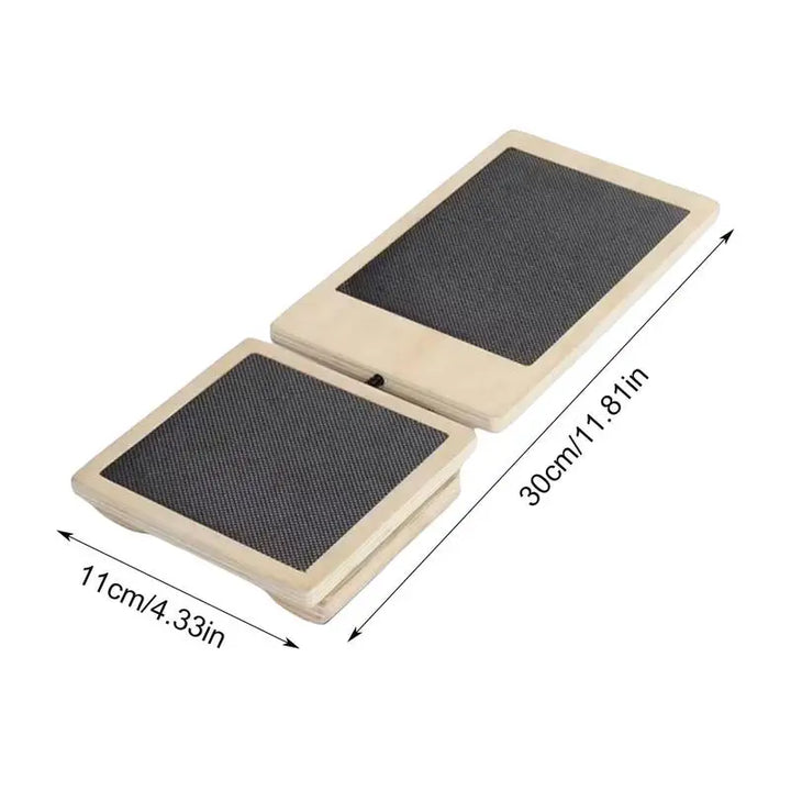 Premium Ankle Balance Board Wooden Foot Trainer Stability Board for Pilates Balance Training Foot Strength Trainer Portable 30x10.8cm Home Gym Daily Use