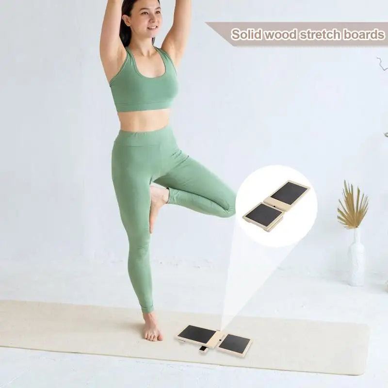 Premium Ankle Balance Board Wooden Foot Trainer Stability Board for Pilates Balance Training Foot Strength Trainer Portable 30x10.8cm Home Gym Daily Use