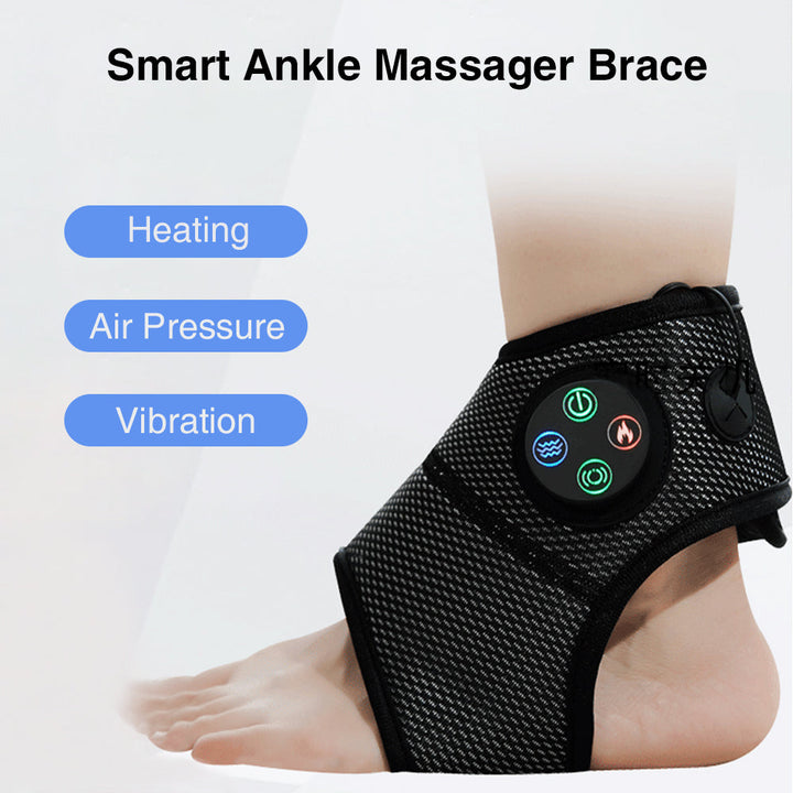Premium Ankle Massager Air Compression Foot Massager Adjustable Intensity USB Rechargeable Lightweight Ankle Brace for Home Gym Work Daily Use Comfort