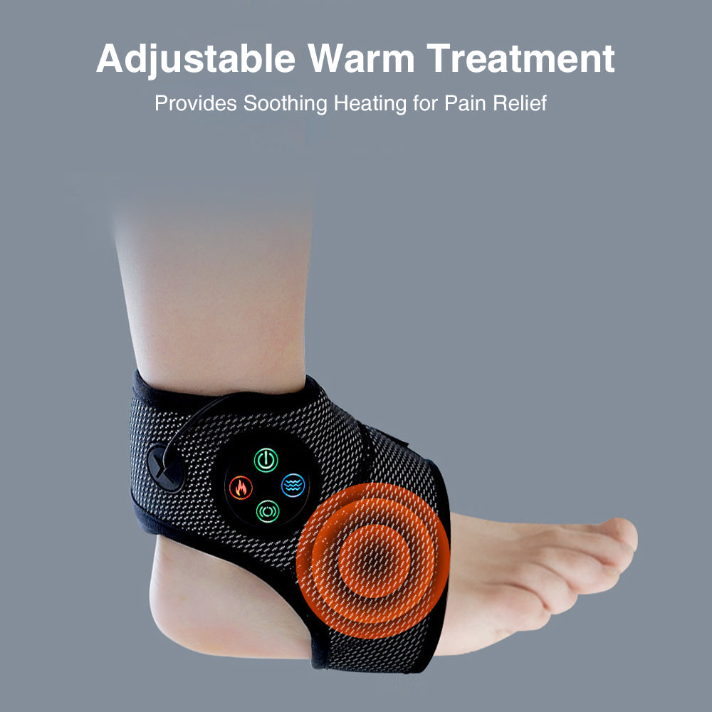 Premium Ankle Massager Air Compression Foot Massager Adjustable Intensity USB Rechargeable Lightweight Ankle Brace for Home Gym Work Daily Use Comfort