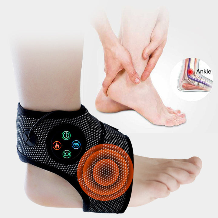 Premium Ankle Massager Air Compression Foot Massager Adjustable Intensity USB Rechargeable Lightweight Ankle Brace for Home Gym Work Daily Use Comfort
