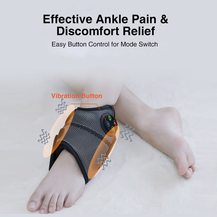 Premium Ankle Massager Air Compression Foot Massager Adjustable Intensity USB Rechargeable Lightweight Ankle Brace for Home Gym Work Daily Use Comfort