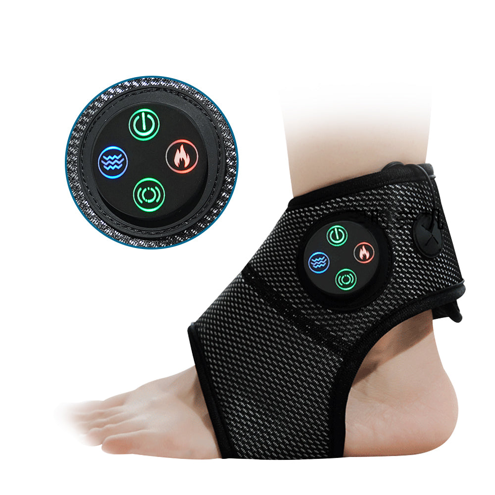 Premium Ankle Massager Air Compression Foot Massager Adjustable Intensity USB Rechargeable Lightweight Ankle Brace for Home Gym Work Daily Use Comfort