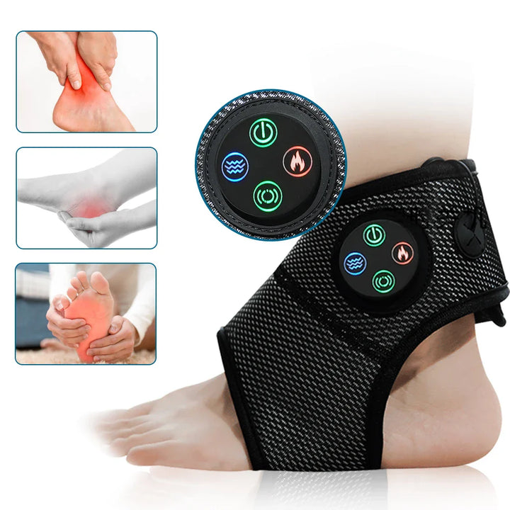 Premium Ankle Massager Air Compression Foot Massager Adjustable Intensity USB Rechargeable Lightweight Ankle Brace for Home Gym Work Daily Use Comfort