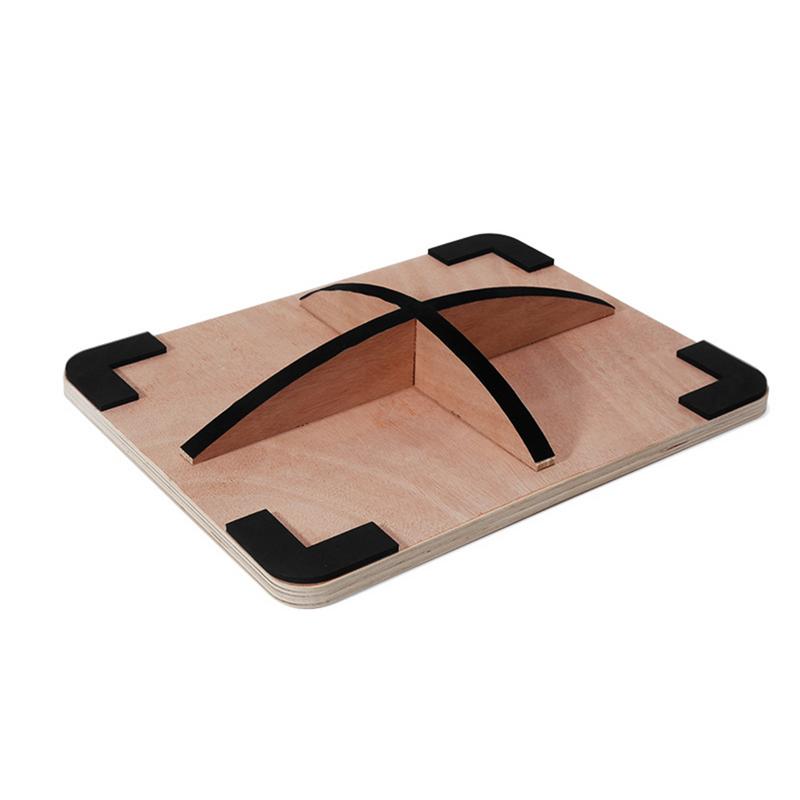 Premium Balance Board 360 Degree Wobble Trainer Anti Slip Wooden Board Rubber Base Core Stability Trainer for Home Office Gym Daily Use Fitness Training