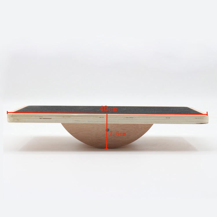 Premium Balance Board 360 Degree Wobble Trainer Anti Slip Wooden Board Rubber Base Core Stability Trainer for Home Office Gym Daily Use Fitness Training