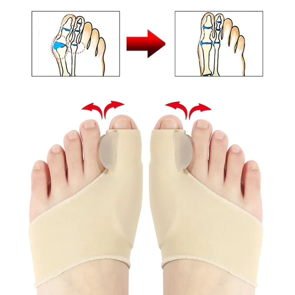 Premium Bunion Corrector Toe Separator Gel Big Toe Spacer Soft Flexible Foot Support Reusable 1 Pair Comfortable Fit for Home Gym Daily Use Travel