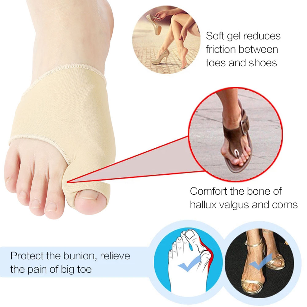 Premium Bunion Corrector Toe Separator Gel Big Toe Spacer Soft Flexible Foot Support Reusable 1 Pair Comfortable Fit for Home Gym Daily Use Travel