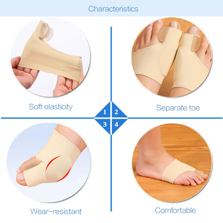 Premium Bunion Corrector Toe Separator Gel Big Toe Spacer Soft Flexible Foot Support Reusable 1 Pair Comfortable Fit for Home Gym Daily Use Travel