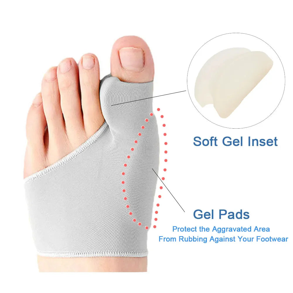 Premium Bunion Corrector Toe Separator Gel Big Toe Spacer Soft Flexible Foot Support Reusable 1 Pair Comfortable Fit for Home Gym Daily Use Travel