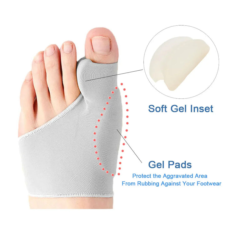 Premium Bunion Corrector Toe Separator Gel Big Toe Spacer Soft Flexible Foot Support Reusable 1 Pair Comfortable Fit for Home Gym Daily Use Travel