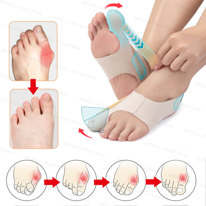 Premium Bunion Socks Toe Separator Adjustable Foot Support Breathable Ergonomic Fit Left Right Options Sizes M L for Daily Use Walking Comfort Fit
