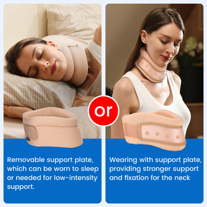 Premium Cervical Collar Neck Brace Adjustable Foam Neck Support Breathable Soft Collar for Sleep Work Travel Comfort Fit Sizes S to XL