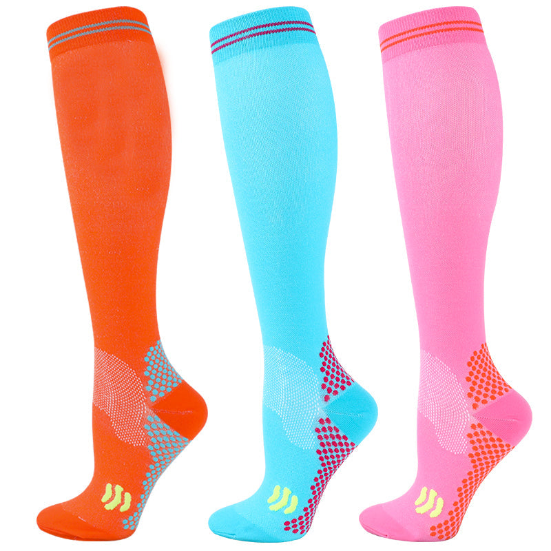 Premium Compression Socks 20 to 30 mmHg Support Socks Breathable Moisture Wicking Unisex Knee High Socks for Sports Travel Work Daily Use 1 or 3 Pairs