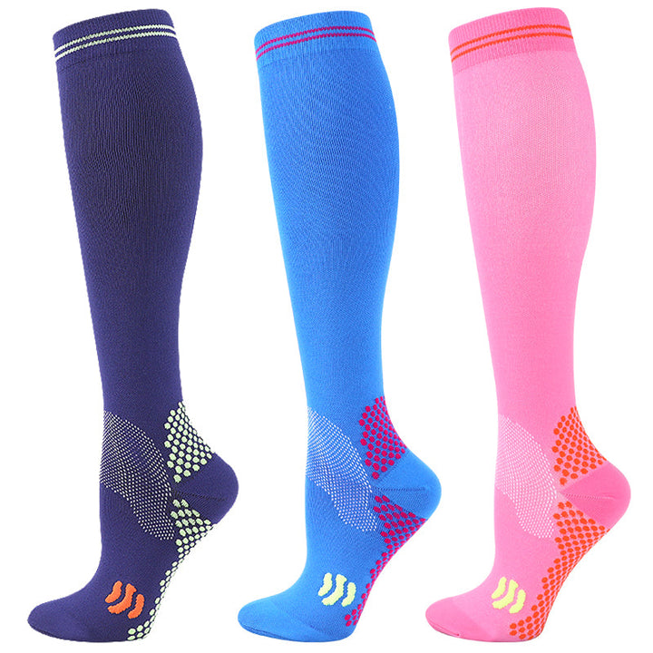 Premium Compression Socks 20 to 30 mmHg Support Socks Breathable Moisture Wicking Unisex Knee High Socks for Sports Travel Work Daily Use 1 or 3 Pairs