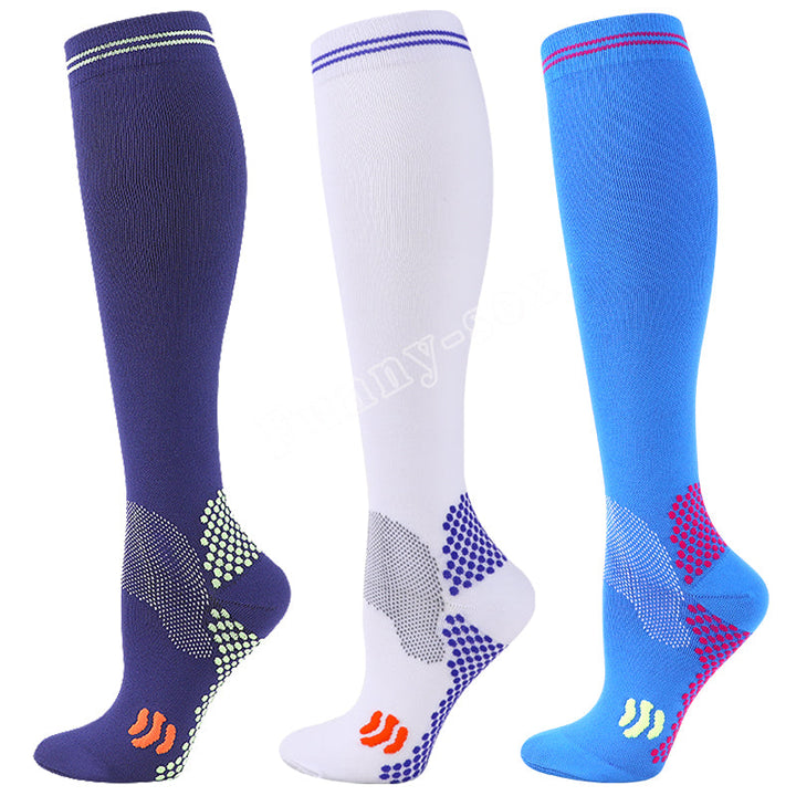 Premium Compression Socks 20 to 30 mmHg Support Socks Breathable Moisture Wicking Unisex Knee High Socks for Sports Travel Work Daily Use 1 or 3 Pairs