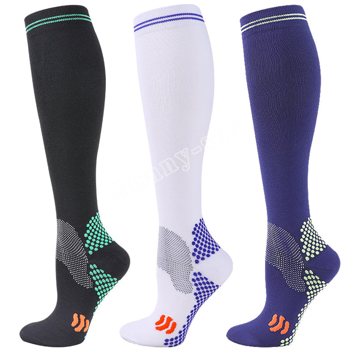 Premium Compression Socks 20 to 30 mmHg Support Socks Breathable Moisture Wicking Unisex Knee High Socks for Sports Travel Work Daily Use 1 or 3 Pairs