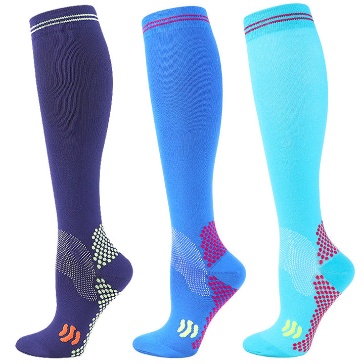 Premium Compression Socks 20 to 30 mmHg Support Socks Breathable Moisture Wicking Unisex Knee High Socks for Sports Travel Work Daily Use 1 or 3 Pairs
