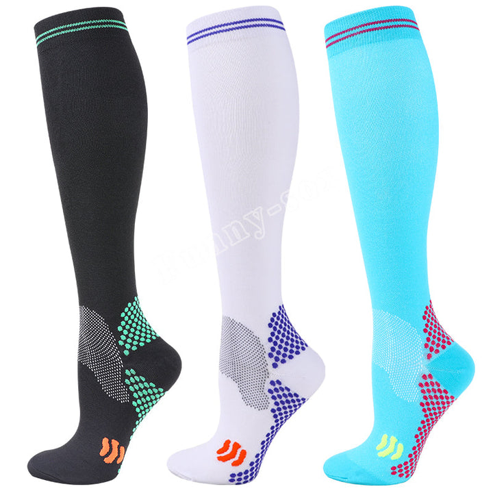 Premium Compression Socks 20 to 30 mmHg Support Socks Breathable Moisture Wicking Unisex Knee High Socks for Sports Travel Work Daily Use 1 or 3 Pairs