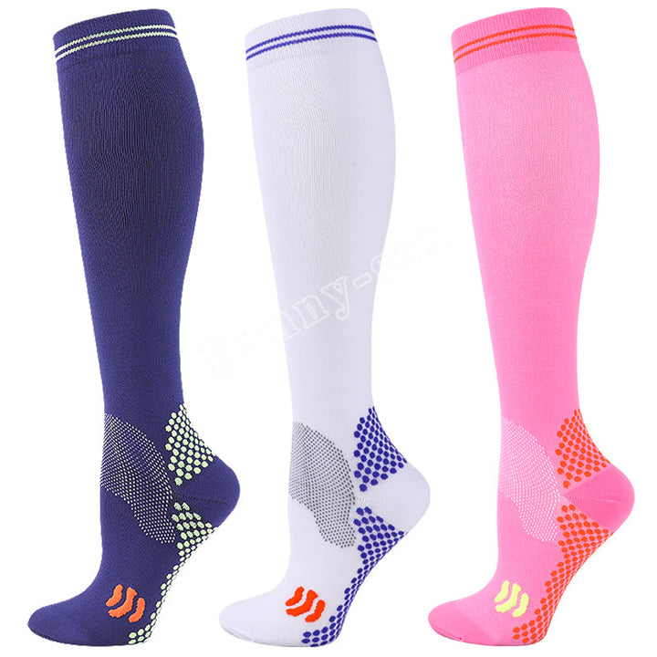 Premium Compression Socks 20 to 30 mmHg Support Socks Breathable Moisture Wicking Unisex Knee High Socks for Sports Travel Work Daily Use 1 or 3 Pairs