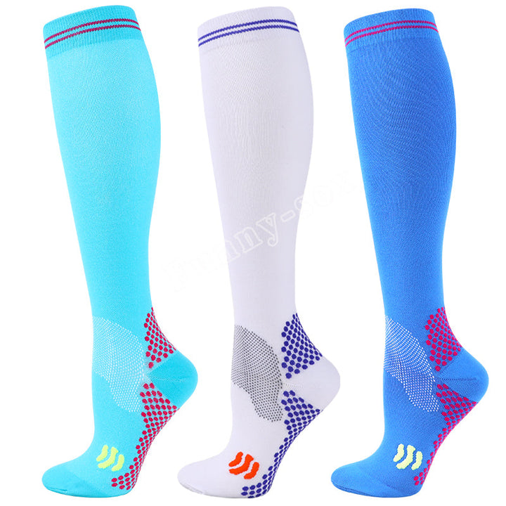 Premium Compression Socks 20 to 30 mmHg Support Socks Breathable Moisture Wicking Unisex Knee High Socks for Sports Travel Work Daily Use 1 or 3 Pairs